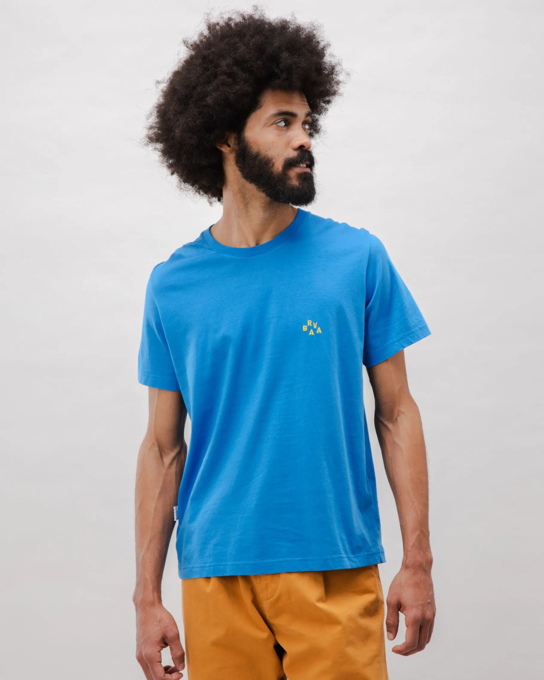 BRV Cotton T-shirt Blue-Brava Fabrics Sale