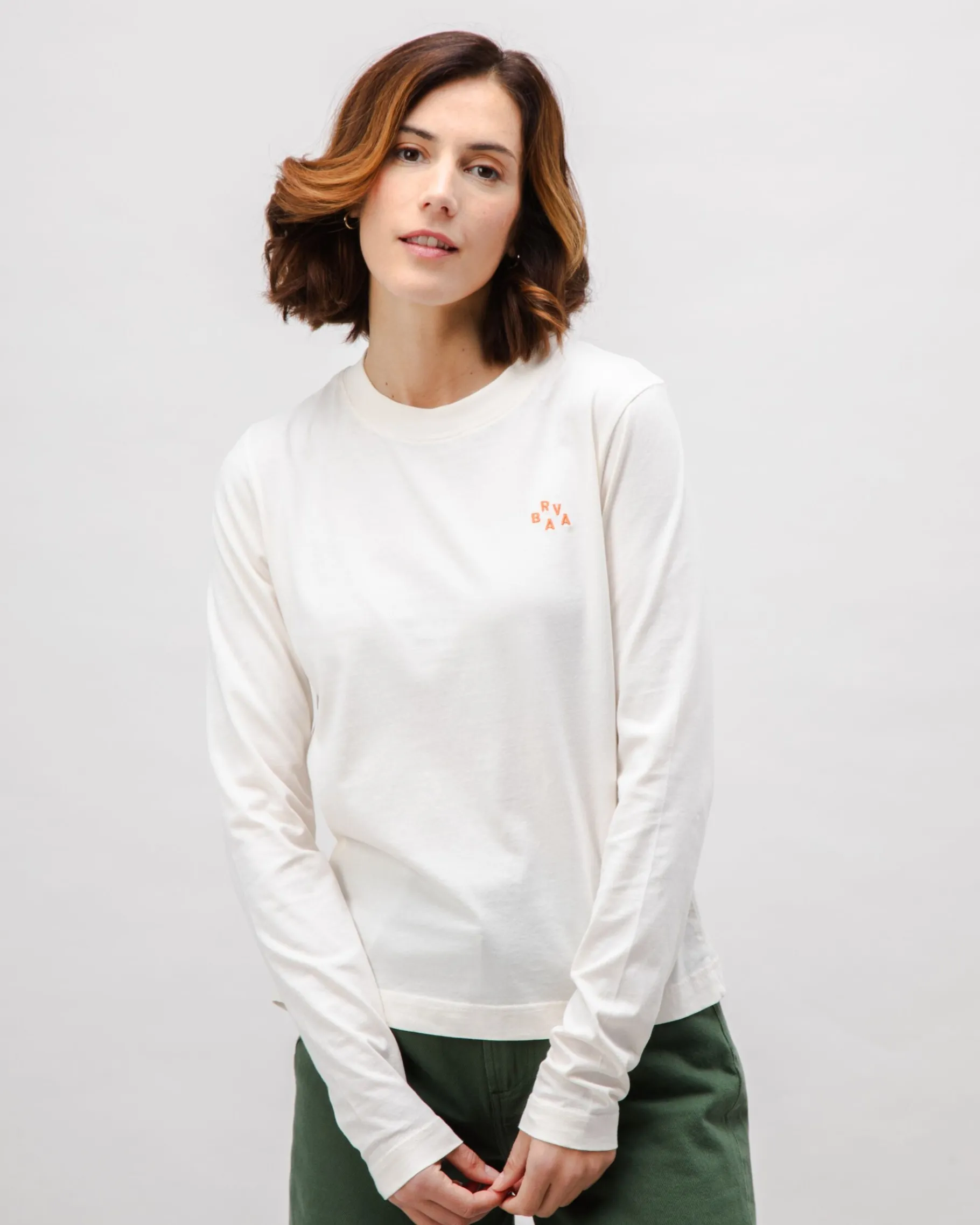 BRV Slim Cotton Long Sleeve Ecru-Brava Fabrics Shop