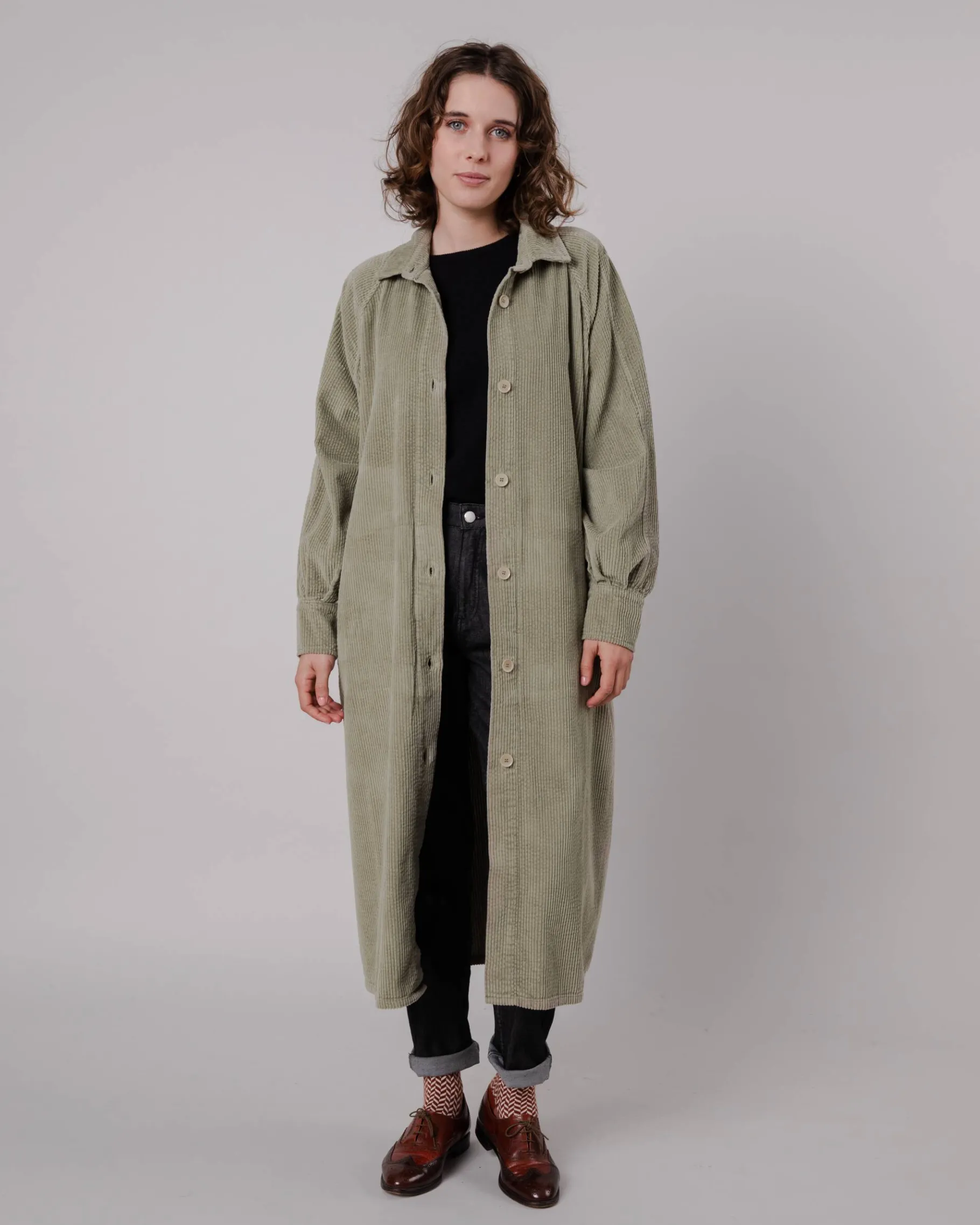 Cordjacke Pale Green-Brava Fabrics Best