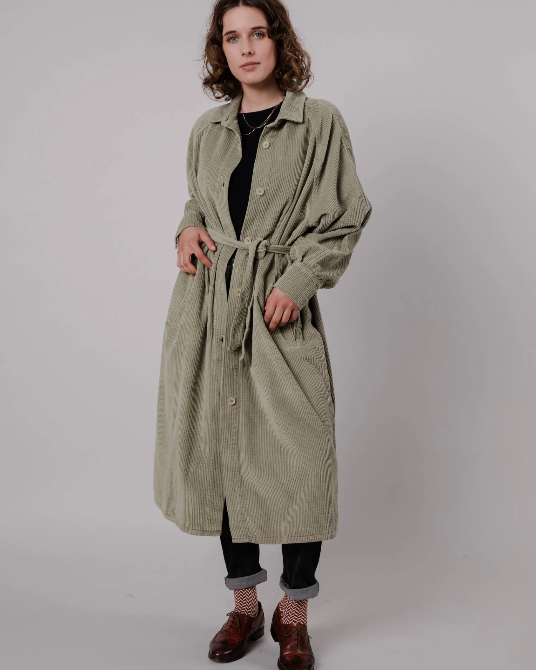 Cordjacke Pale Green-Brava Fabrics Best