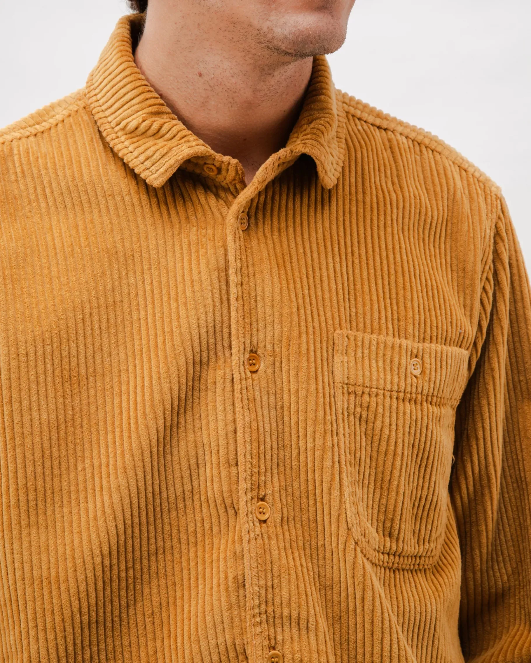 Corduroy Overshirt Camel-Brava Fabrics Online