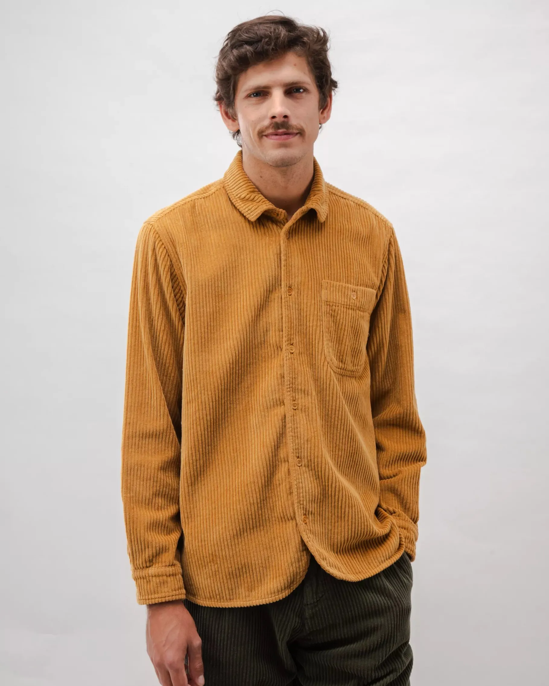 Corduroy Overshirt Camel-Brava Fabrics Online