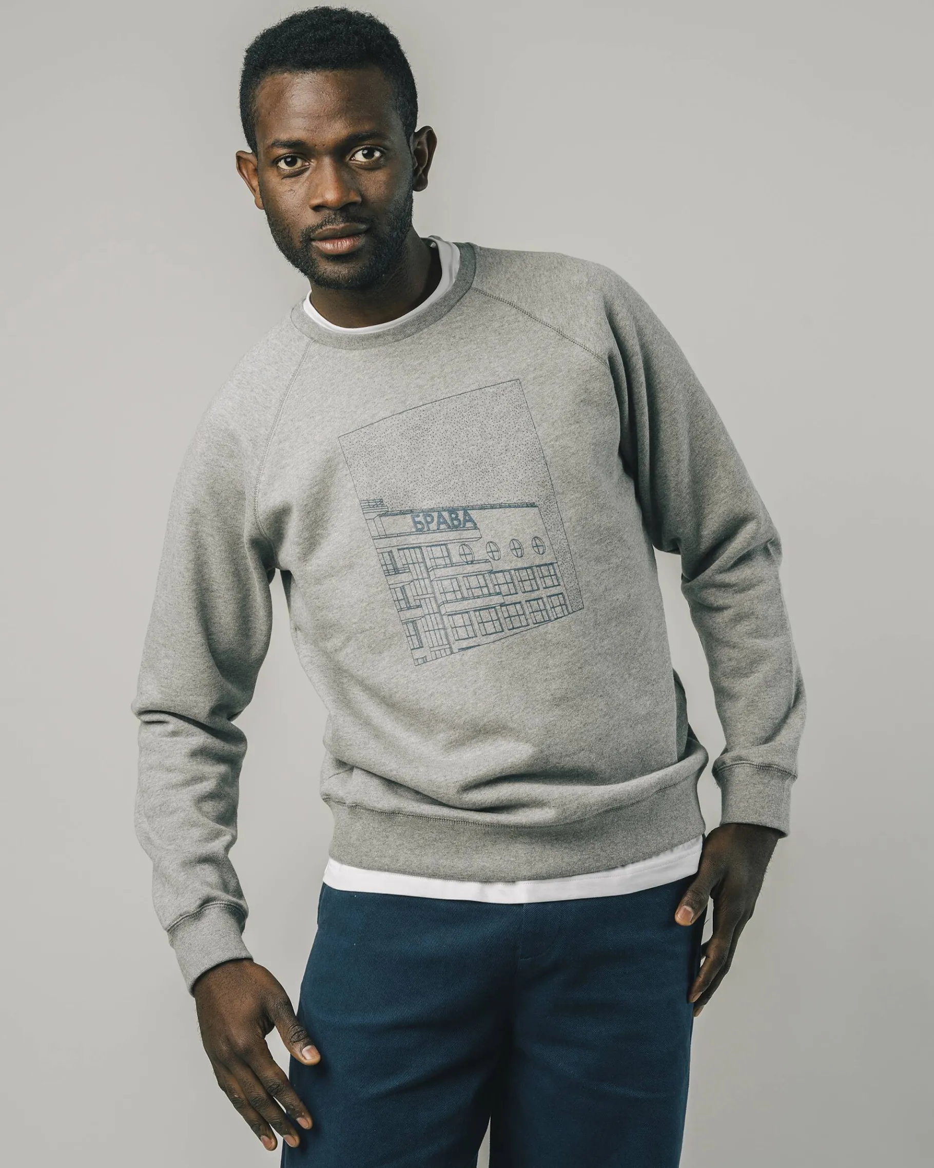 District Sweatshirt Grey-Brava Fabrics Best