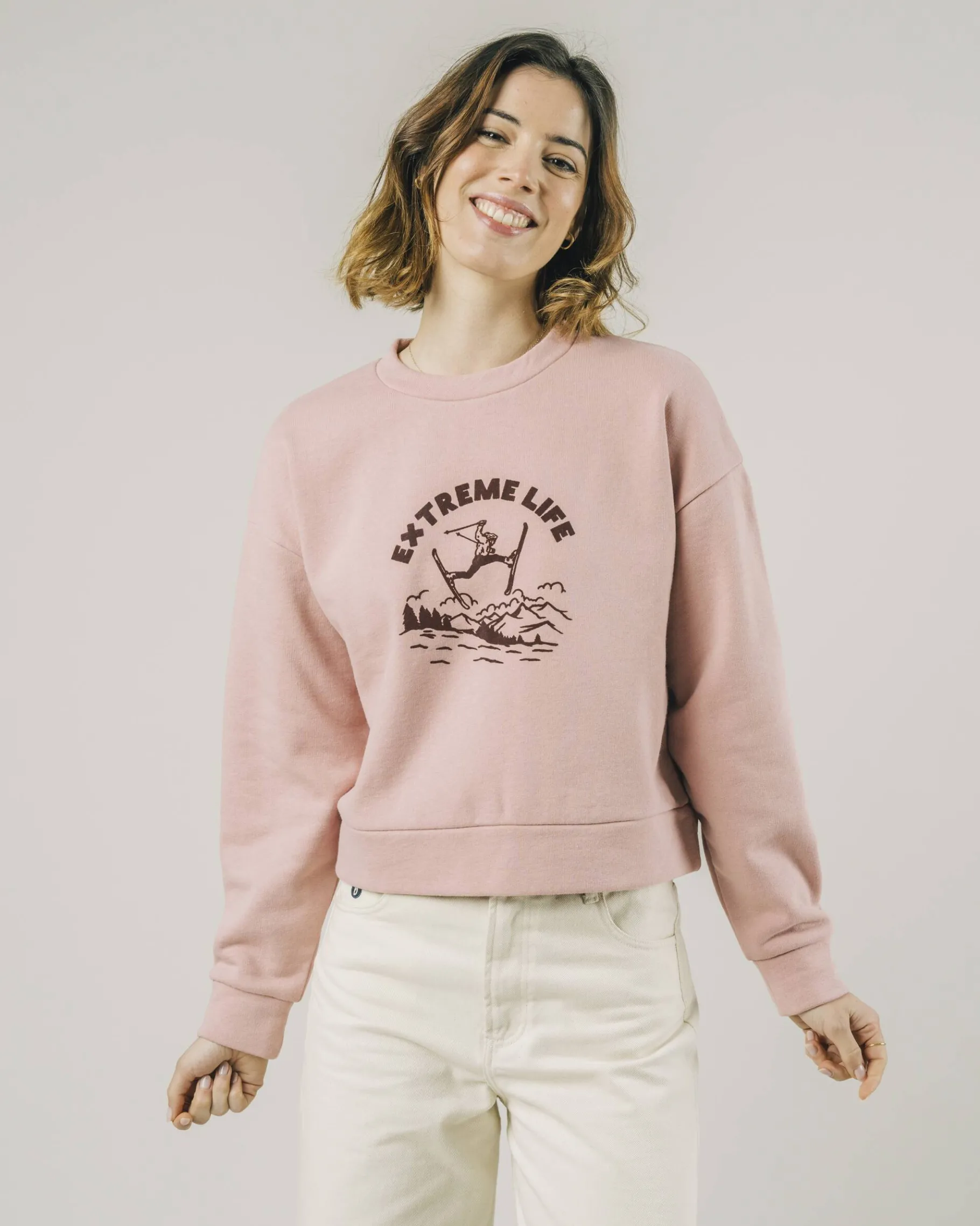 Extreme Life Cropped Sweatshirt Glassé-Brava Fabrics Shop