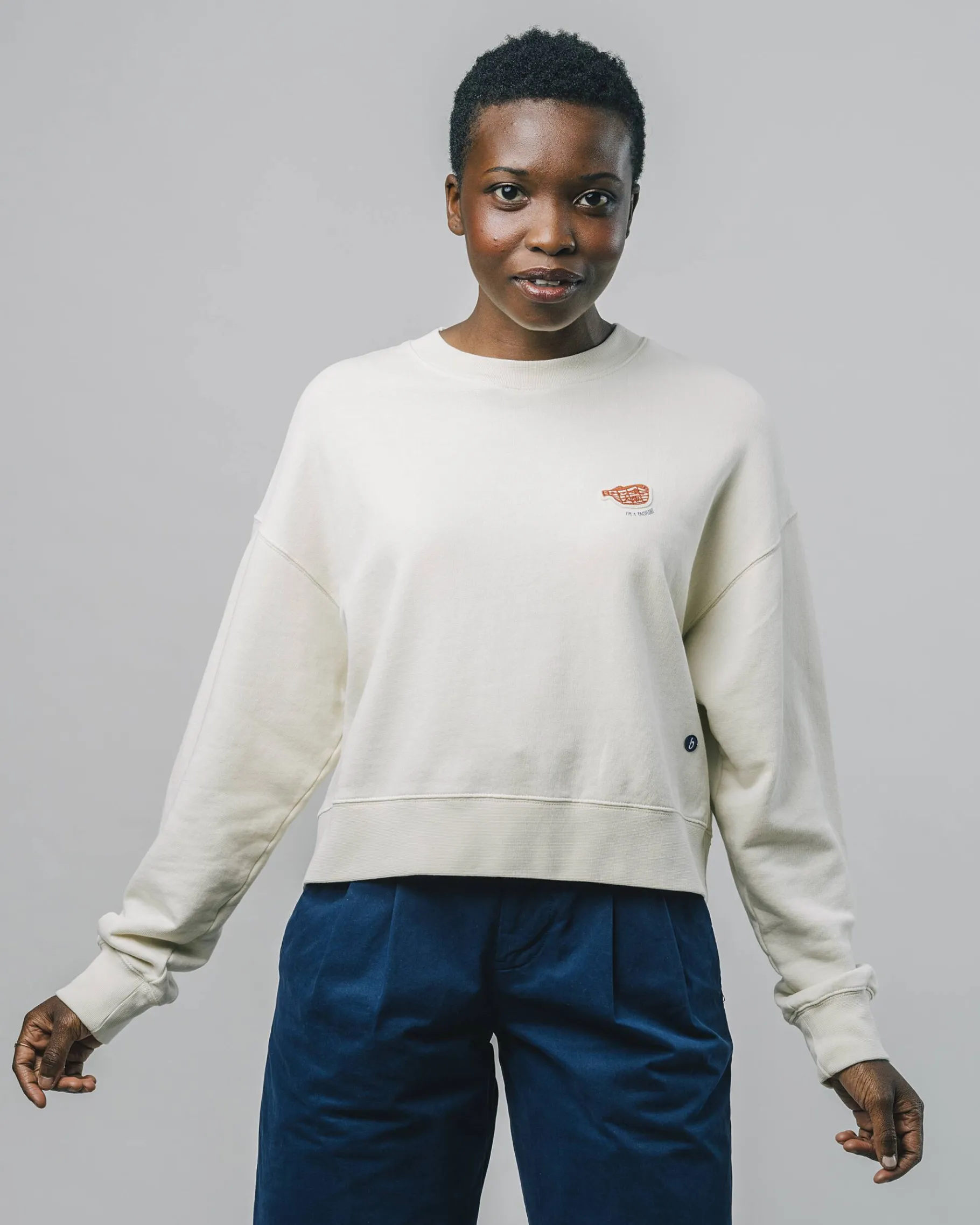 Fugu Ecru Sweatshirt-Brava Fabrics New