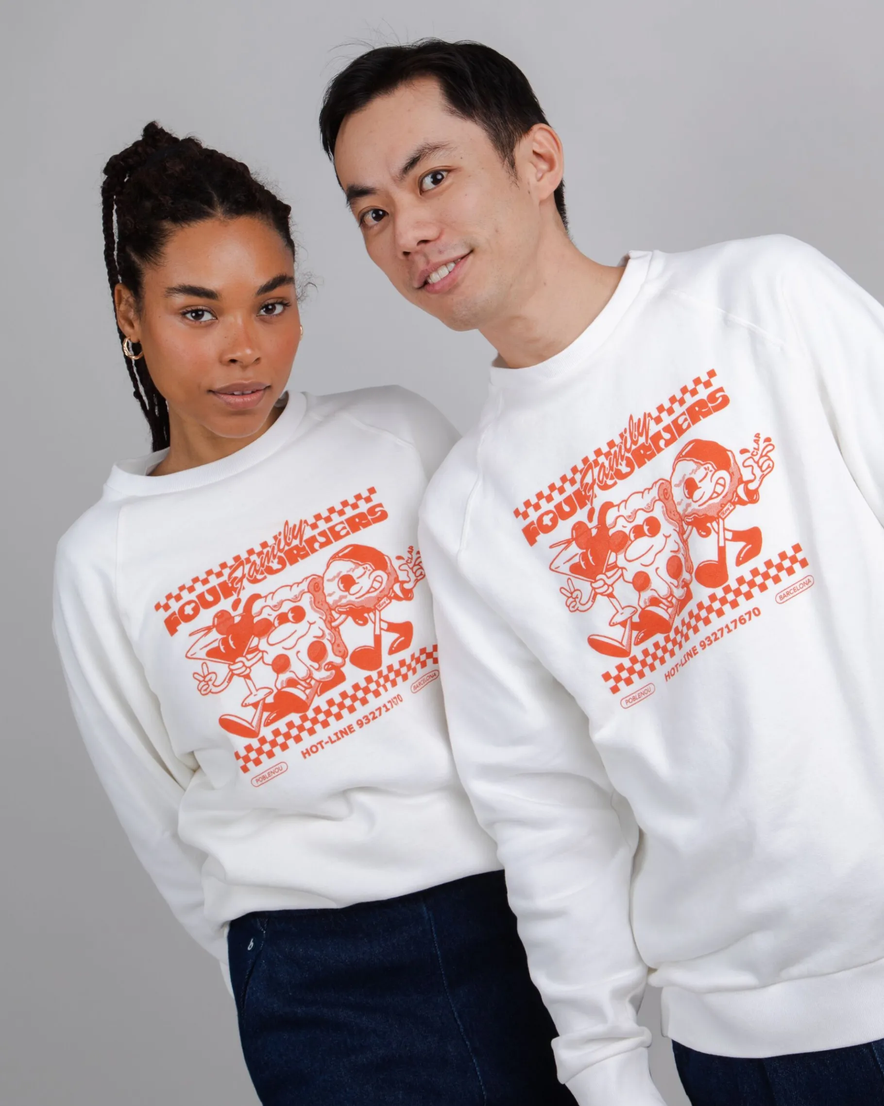 Hoxton Four Corners Unisex Sweatshirt Ecru-Brava Fabrics Cheap