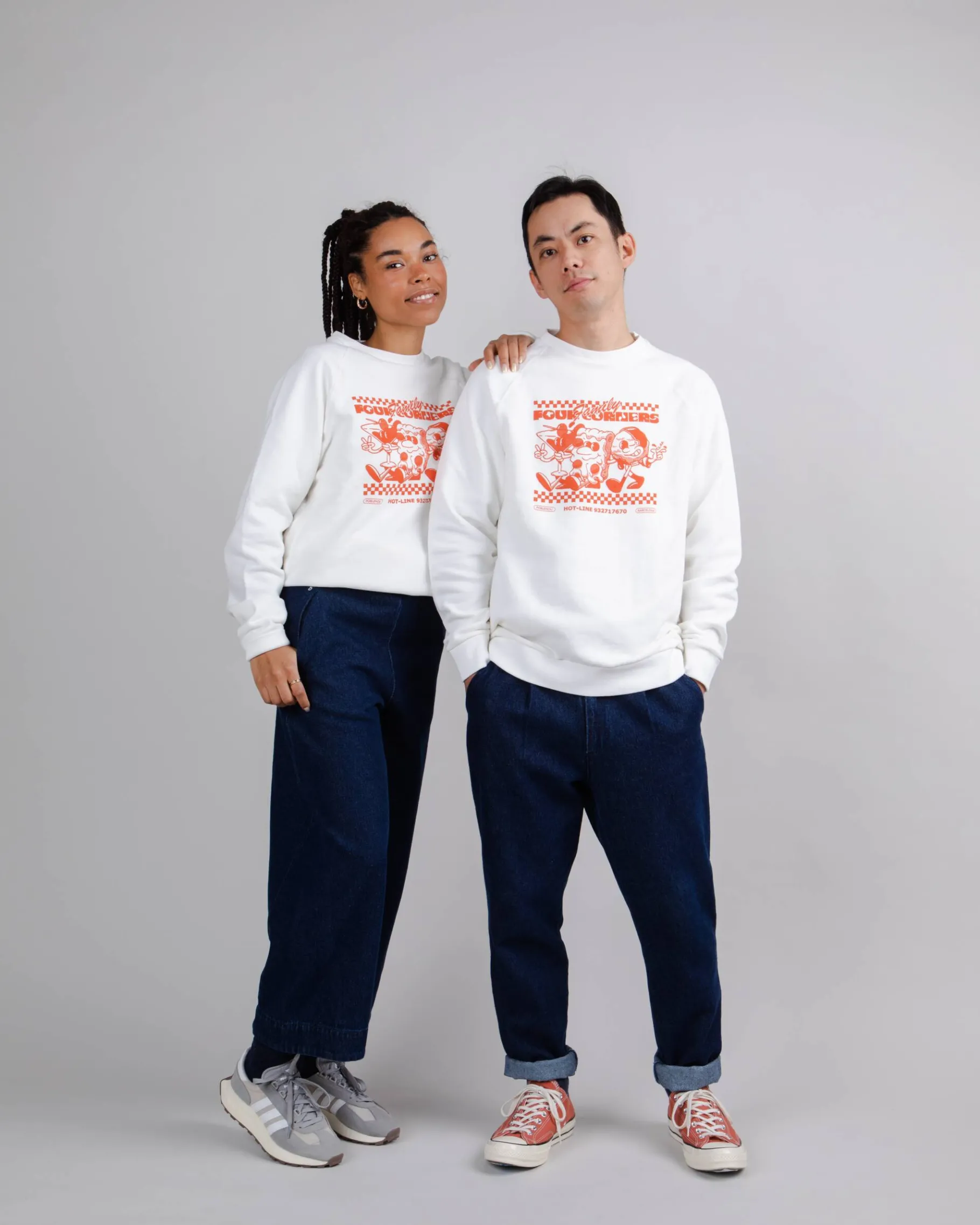 Hoxton Four Corners Unisex Sweatshirt Ecru-Brava Fabrics Cheap