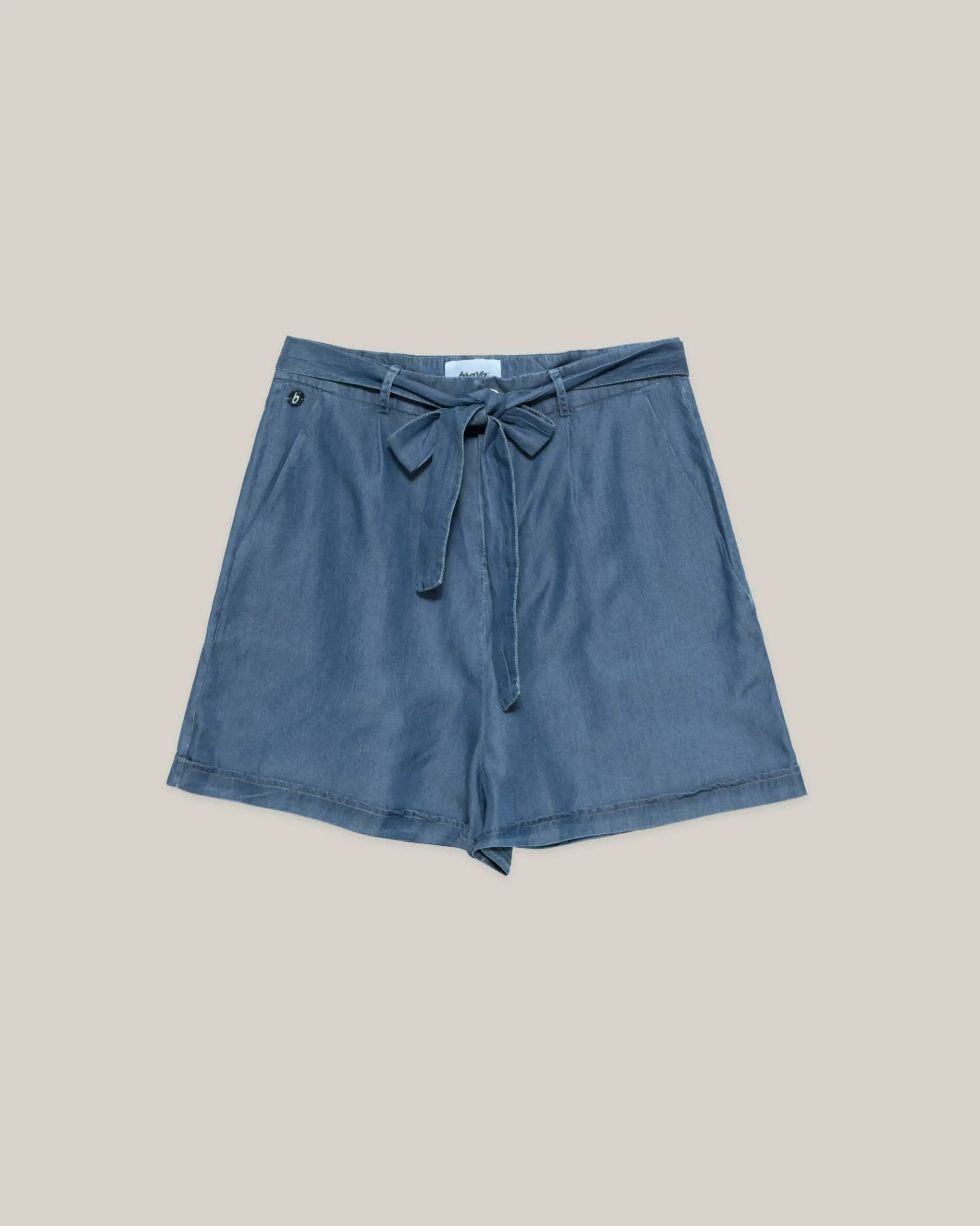 Indigo Shorts mit Gürtel Blue-Brava Fabrics Shop