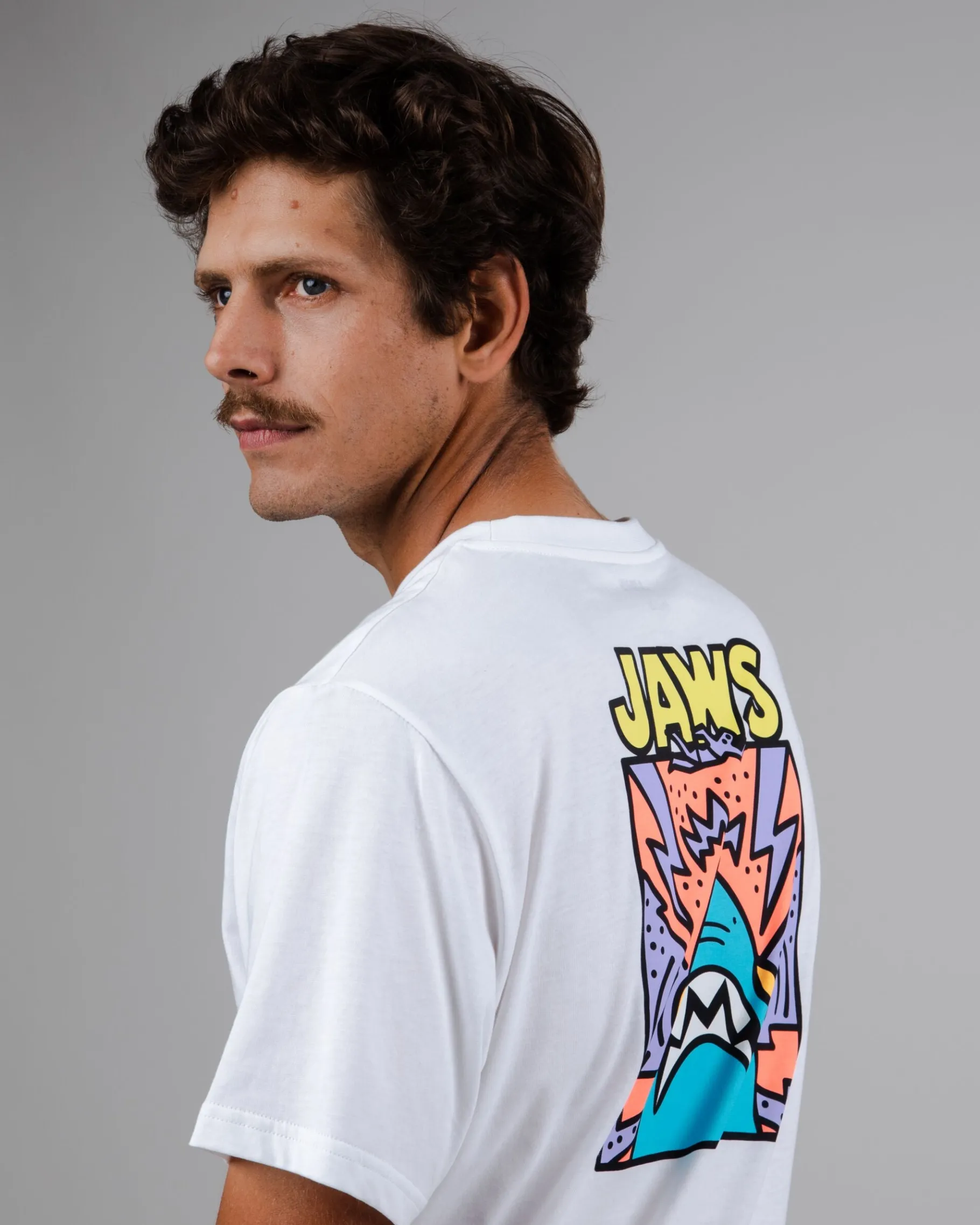 Jaws Unisex T-Shirt Weiß-Brava Fabrics Store