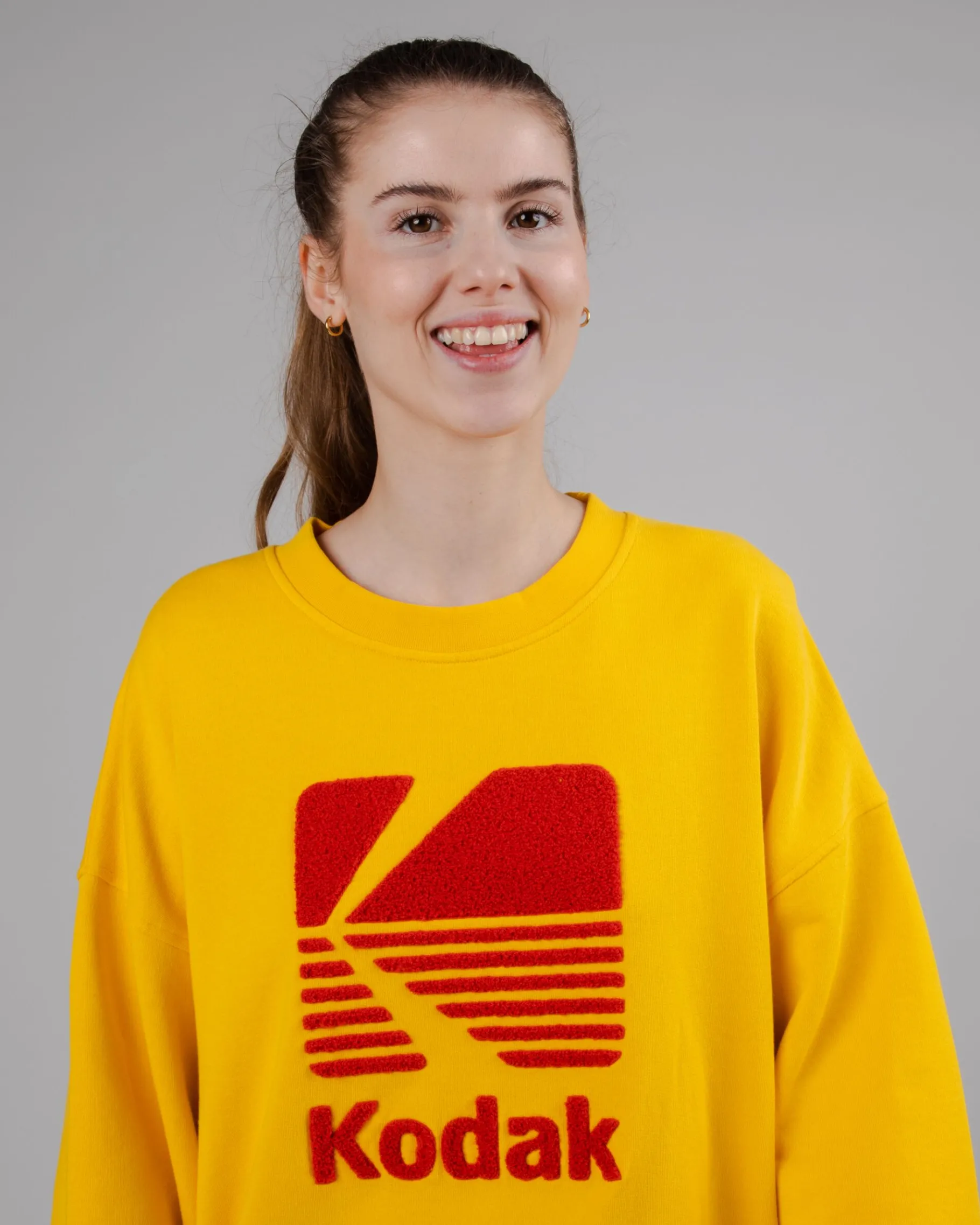 Kodak Logo Rounded Sweatshirt Gelb-Brava Fabrics Store