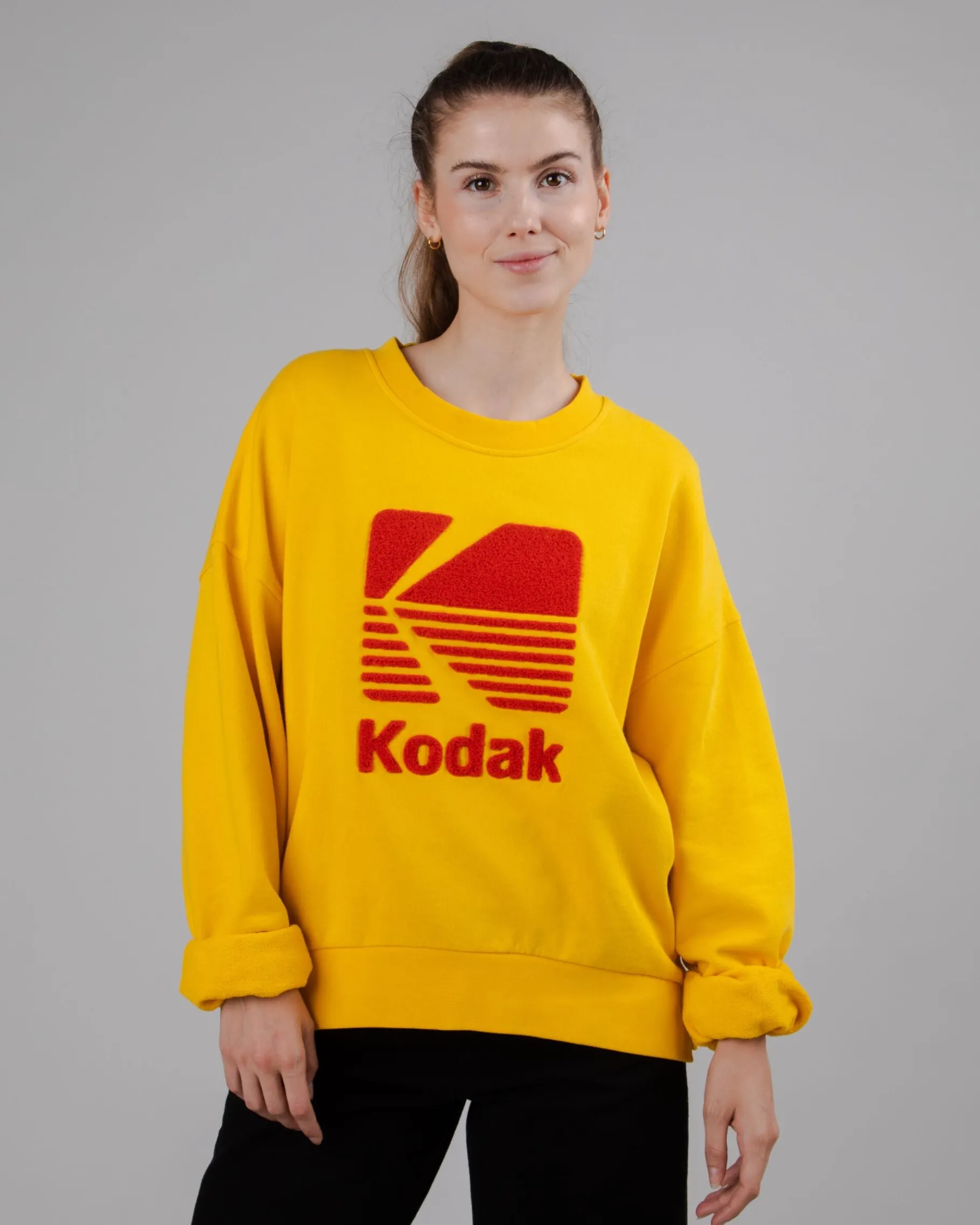 Kodak Logo Rounded Sweatshirt Gelb-Brava Fabrics Store