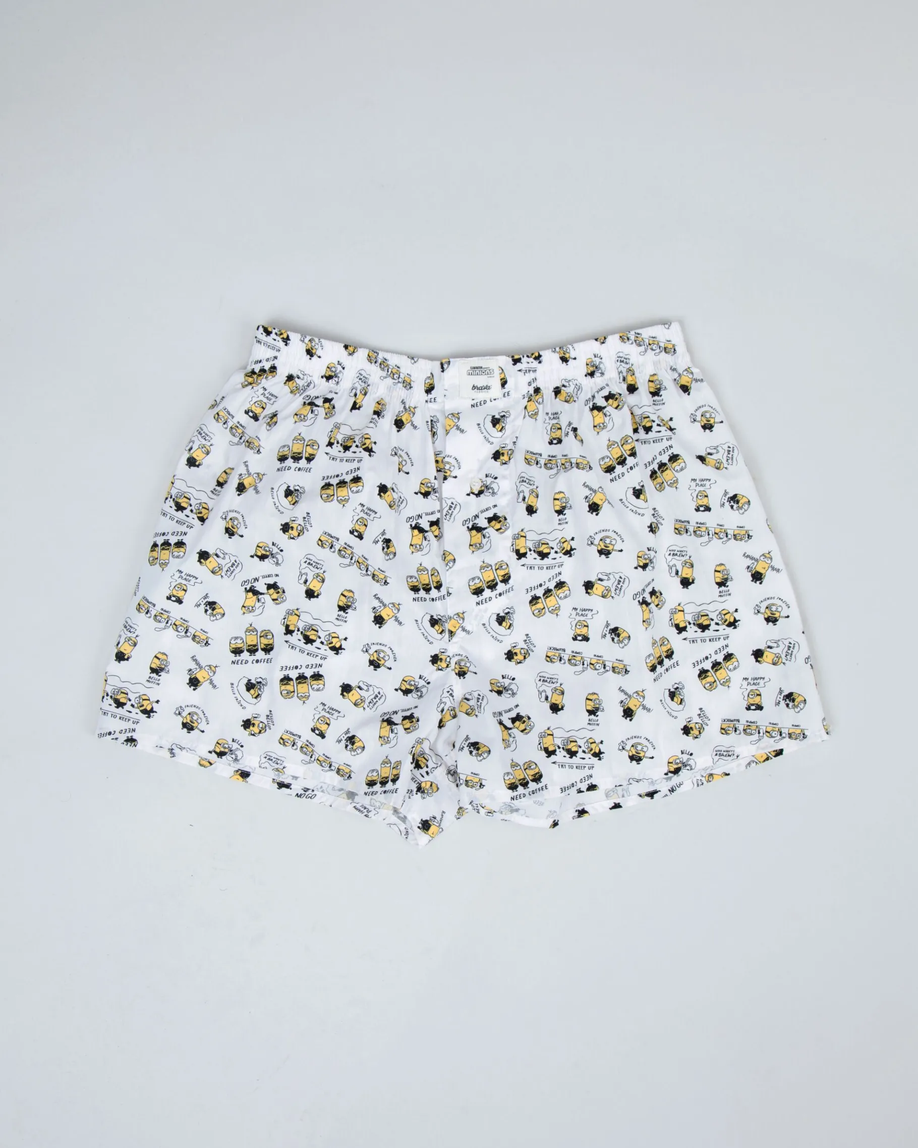 Minions Coffee Boxers Ecru-Brava Fabrics Sale