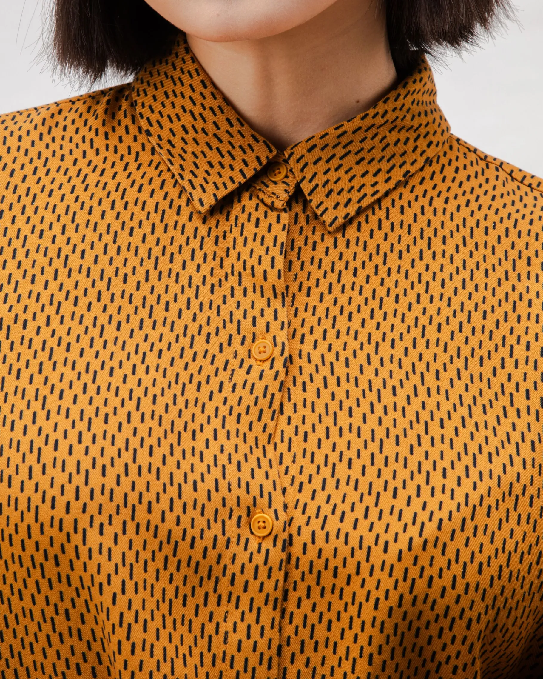 Mist Viscose Blouse Ochre-Brava Fabrics Best