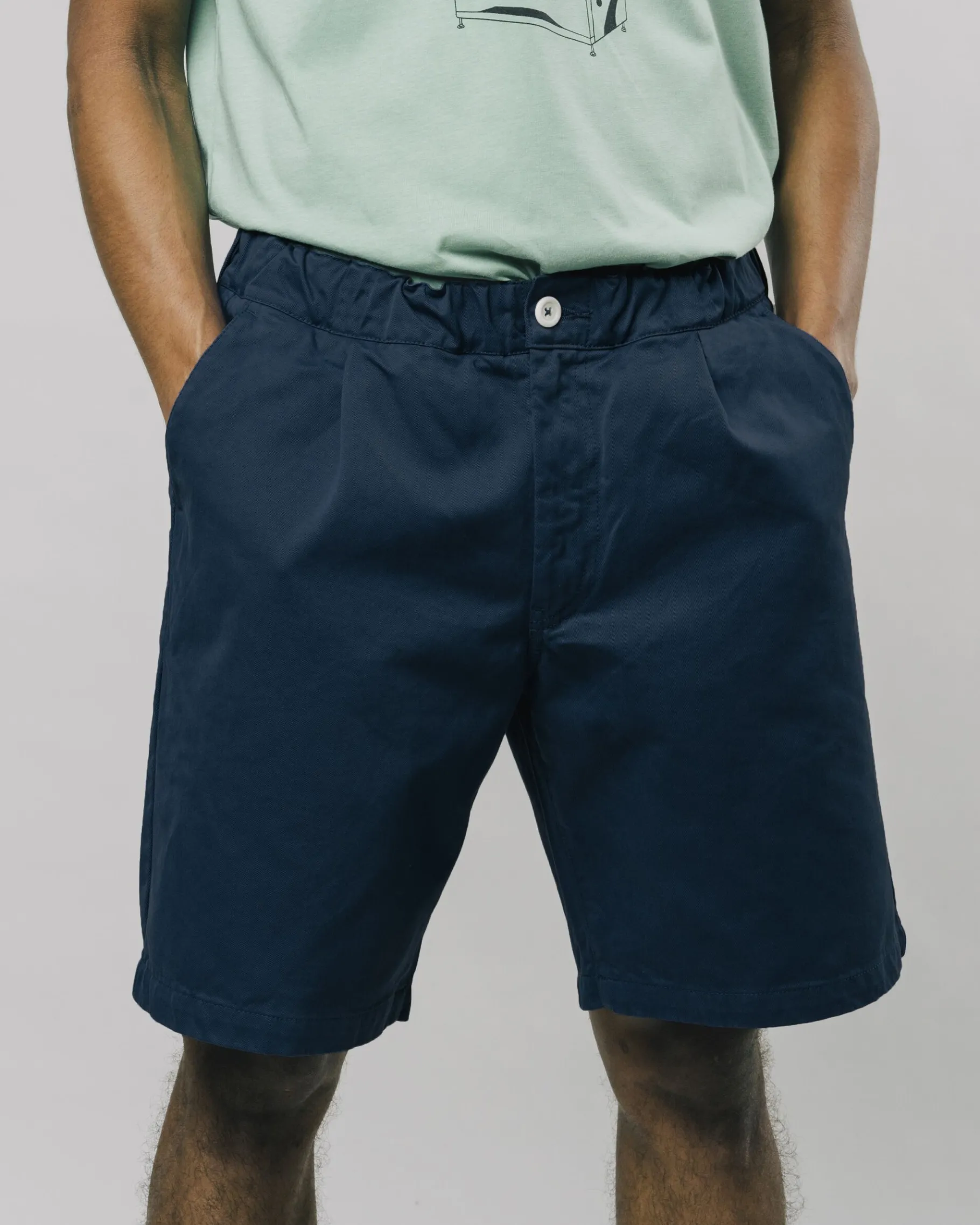 Navy Oversized Shorts-Brava Fabrics Flash Sale