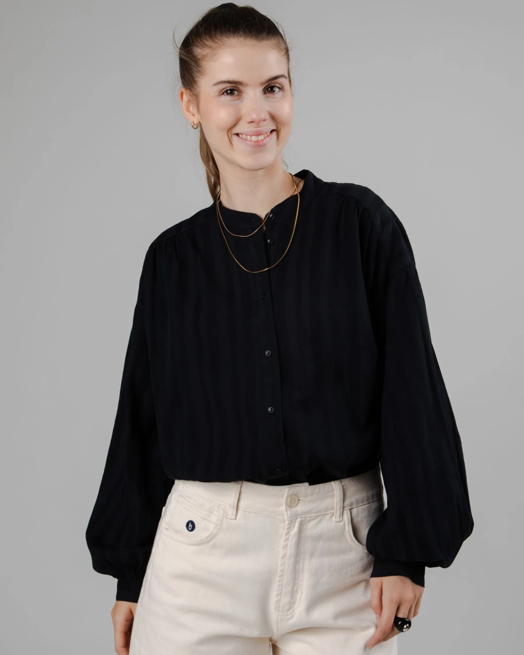 Nest Boho Bluse Black-Brava Fabrics Shop