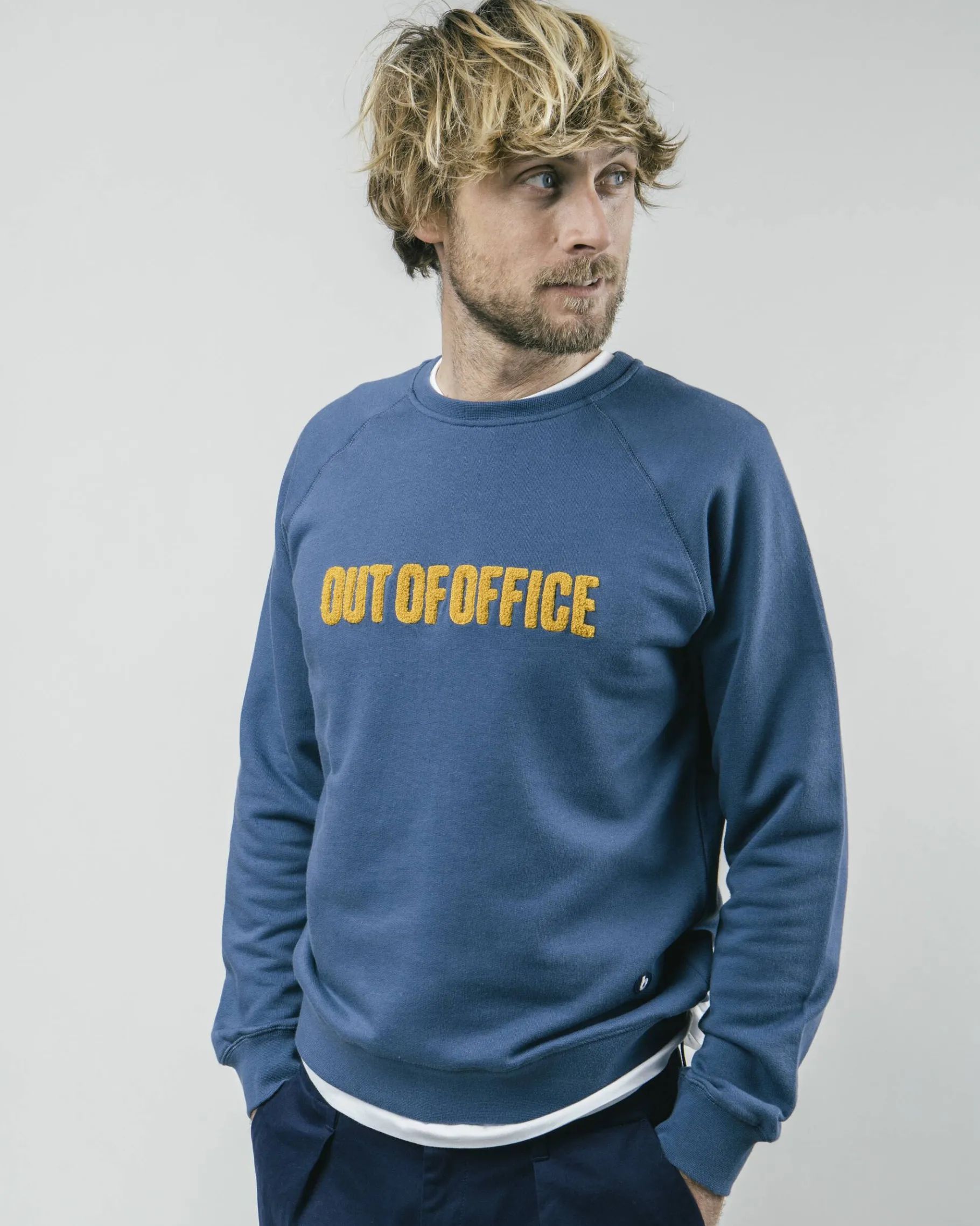 Out of Office Sweatshirt Blue-Brava Fabrics Sale