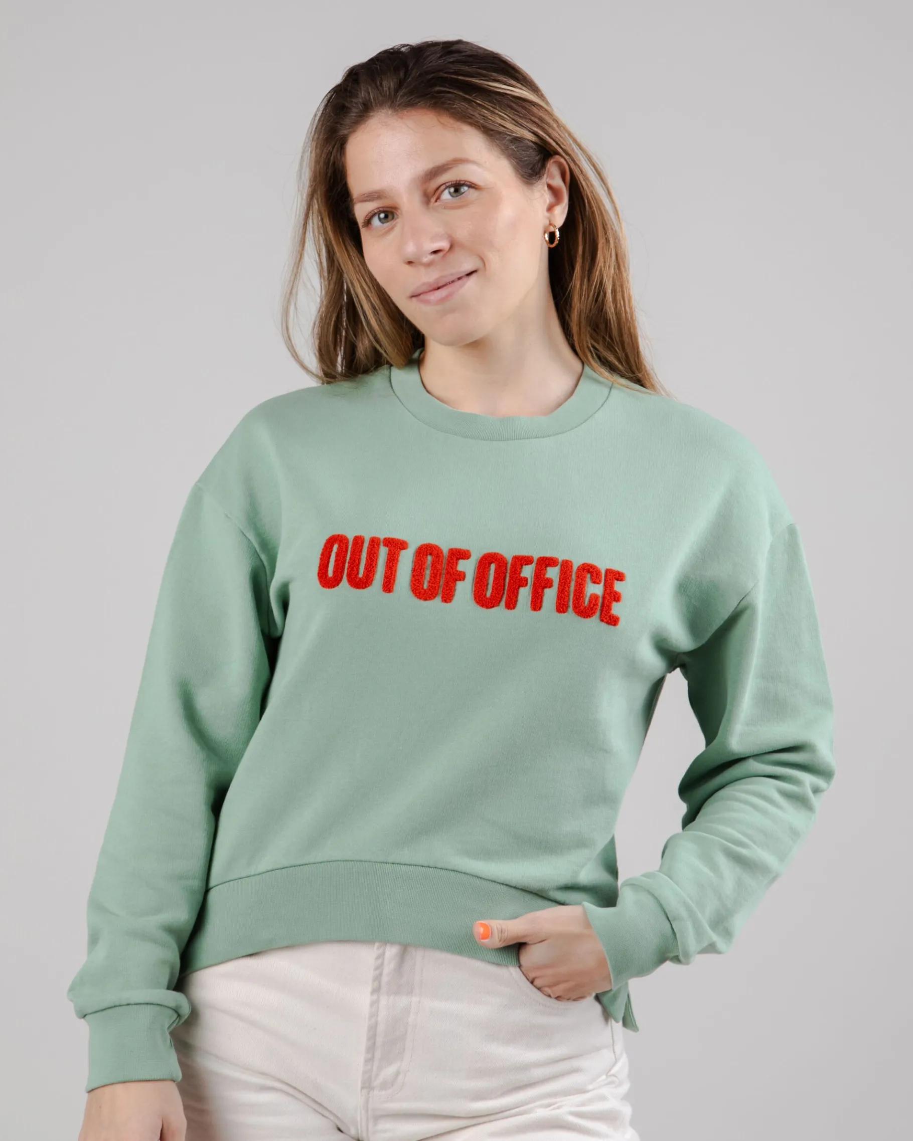 Out of Office Sweatshirt Mint-Brava Fabrics Sale