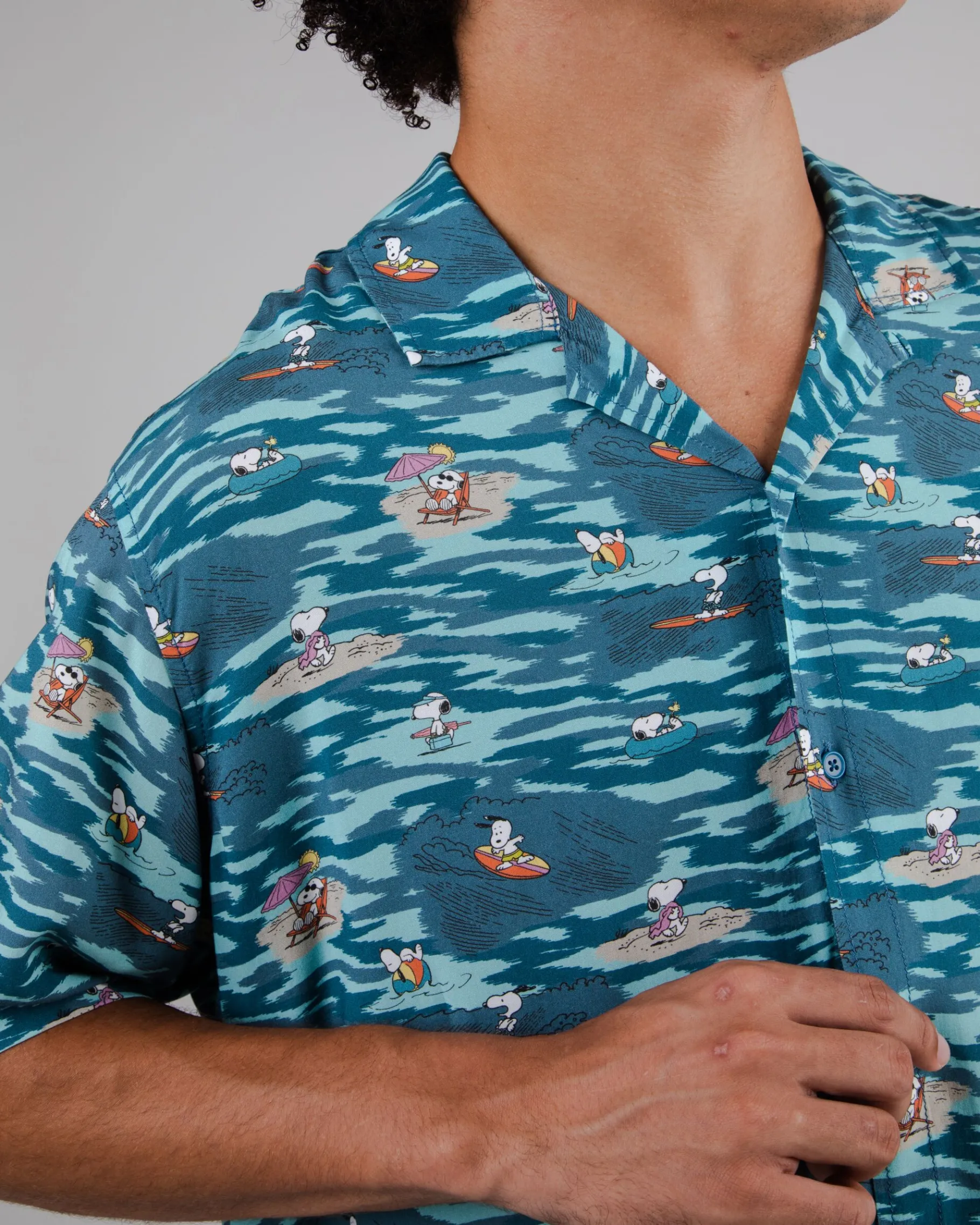 Peanuts Coast Aloha Shirt Ocean-Brava Fabrics Discount