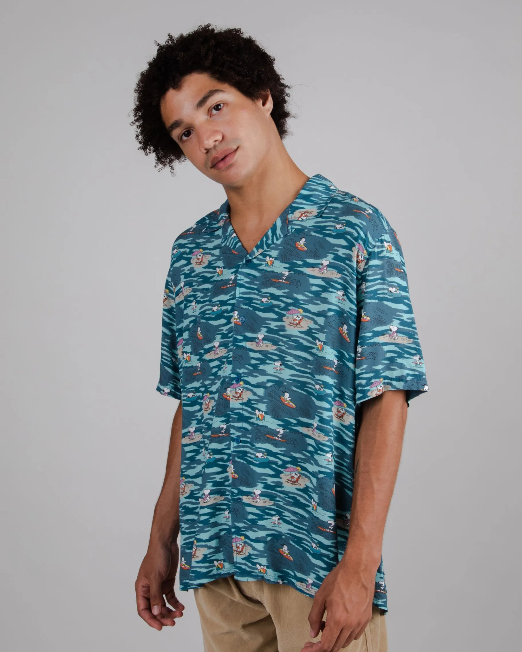 Peanuts Coast Aloha Shirt Ocean-Brava Fabrics Discount