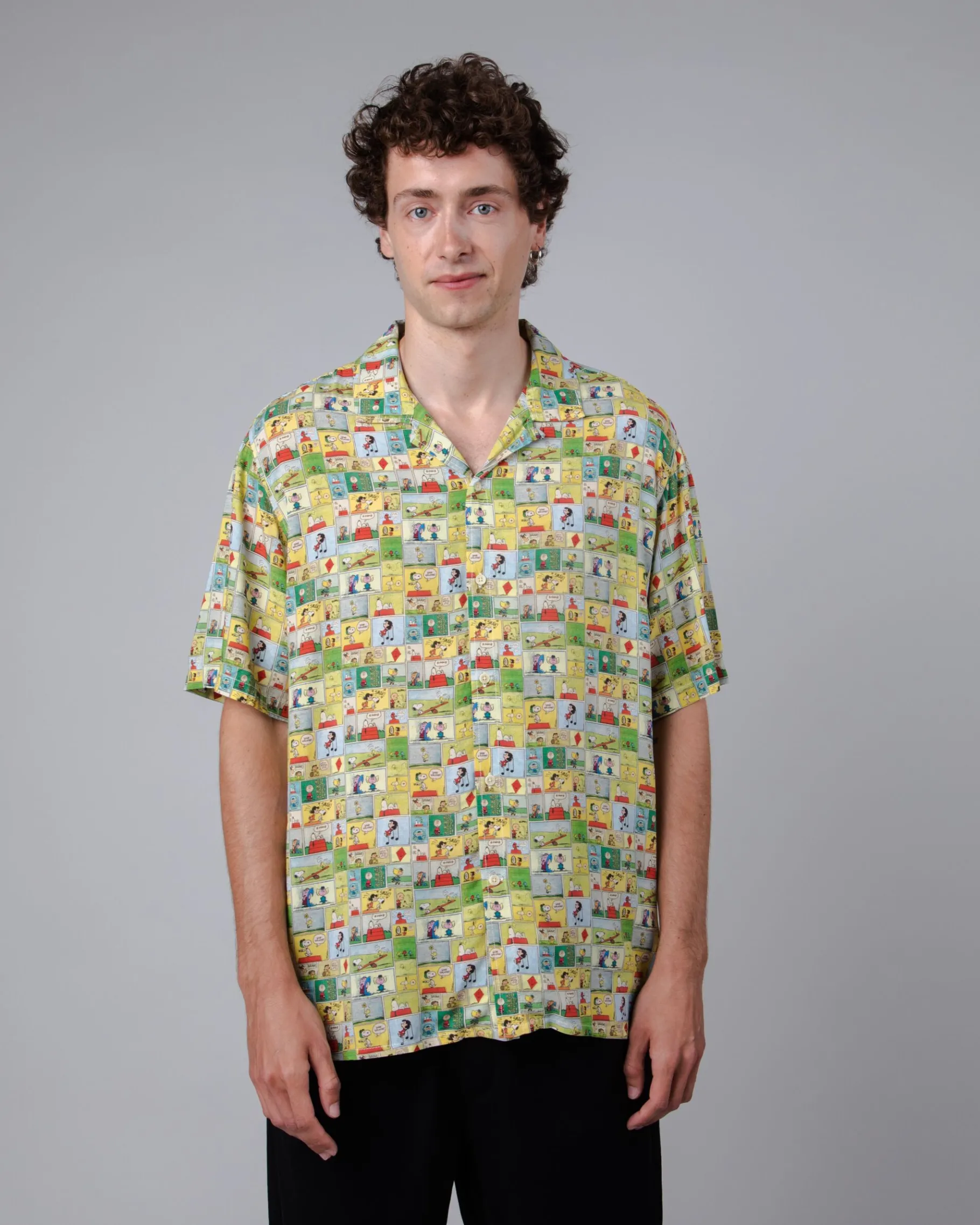 Peanuts Comic Aloha Shirt Sonnenschein-Brava Fabrics Clearance