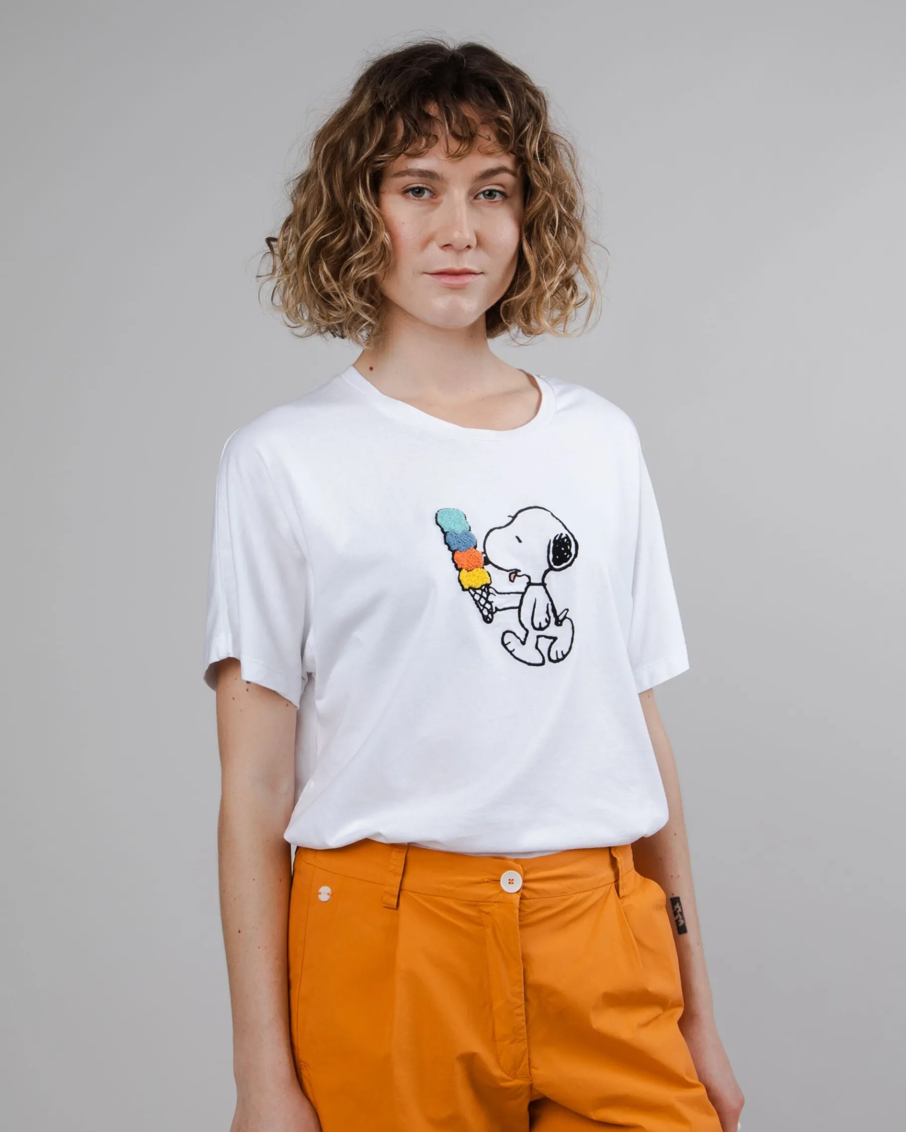 Peanuts Icecream Oversize T-Shirt Weiß-Brava Fabrics Best