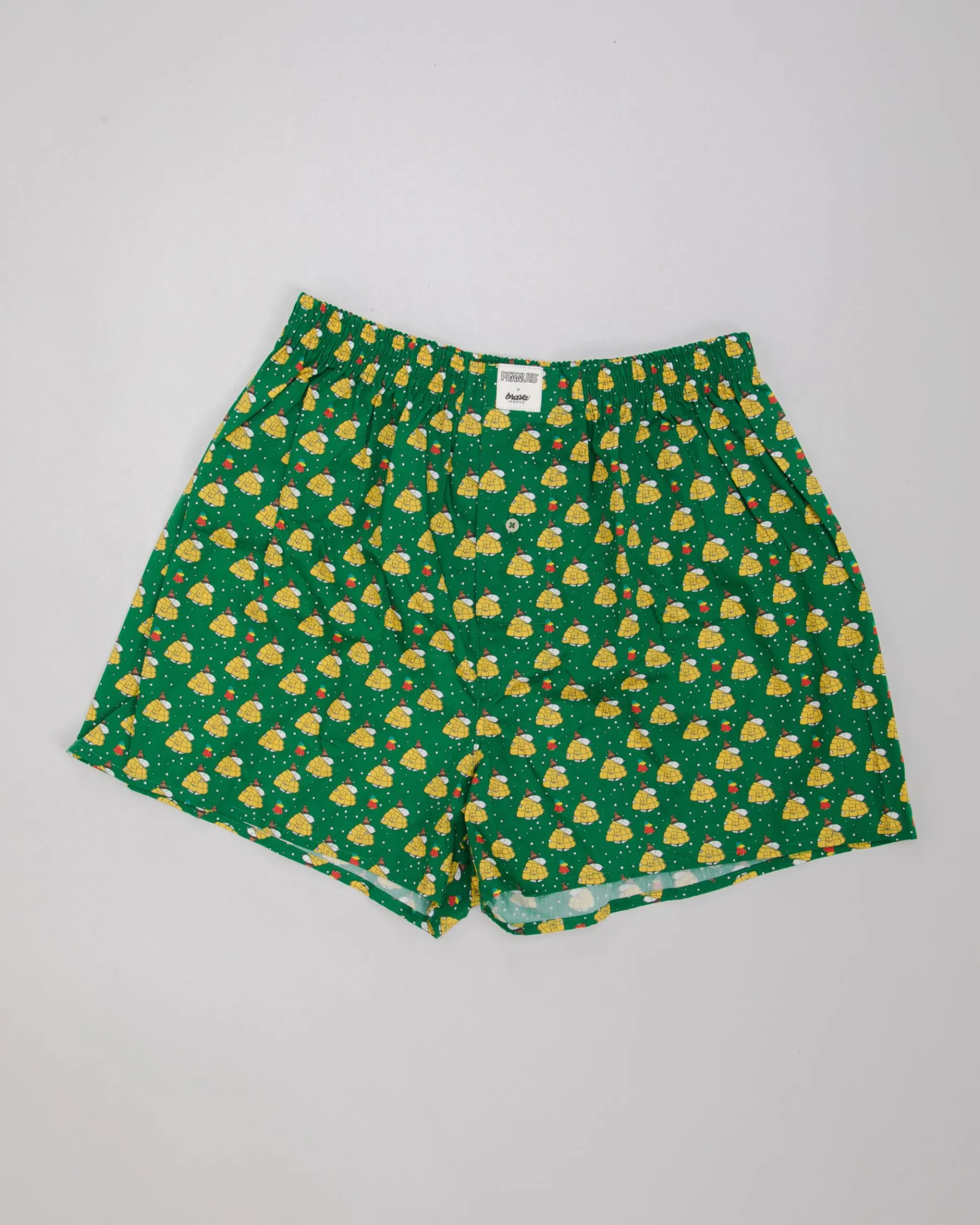 Peanuts Snow Baumwoll-Boxershorts Grün-Brava Fabrics Hot