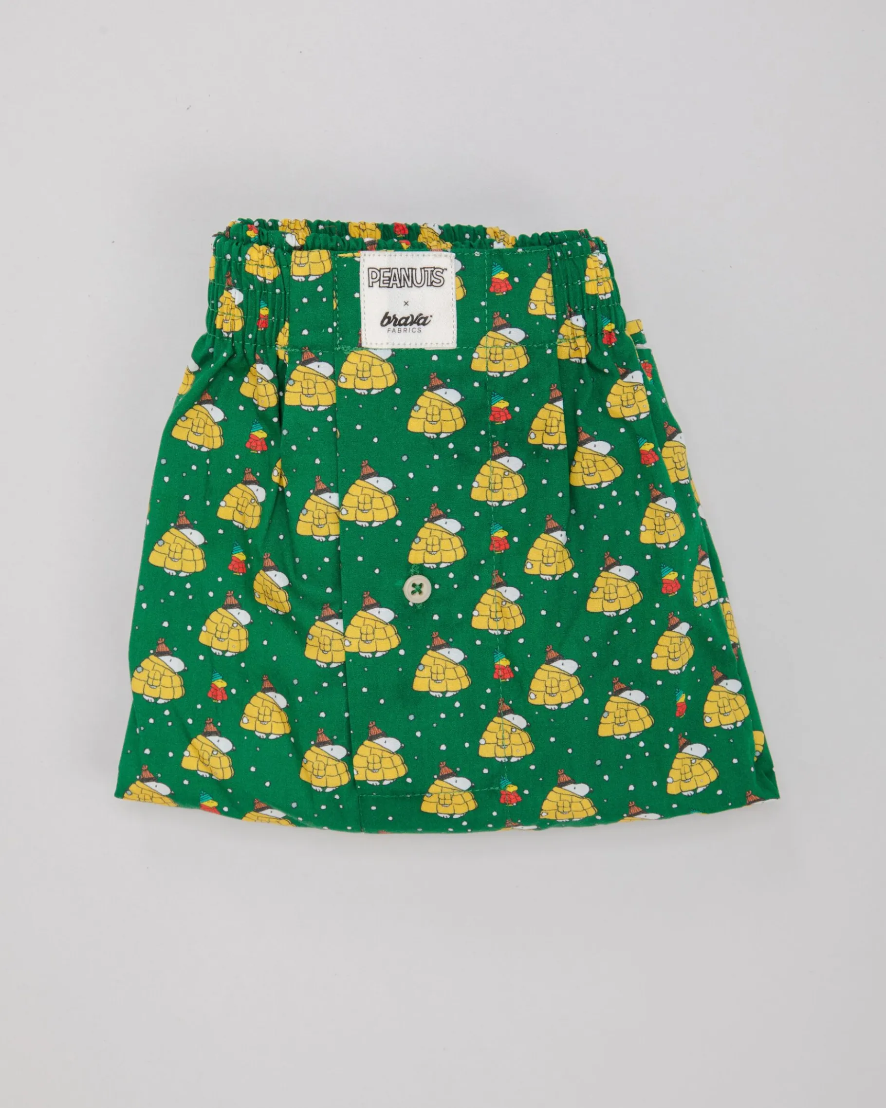 Peanuts Snow Baumwoll-Boxershorts Grün-Brava Fabrics Hot