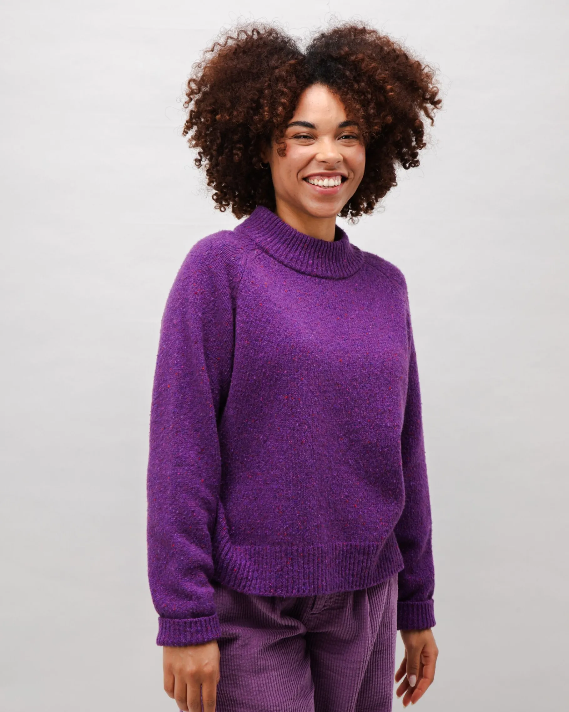 Perkins Raglan Wollpullover Orchidee-Brava Fabrics Store