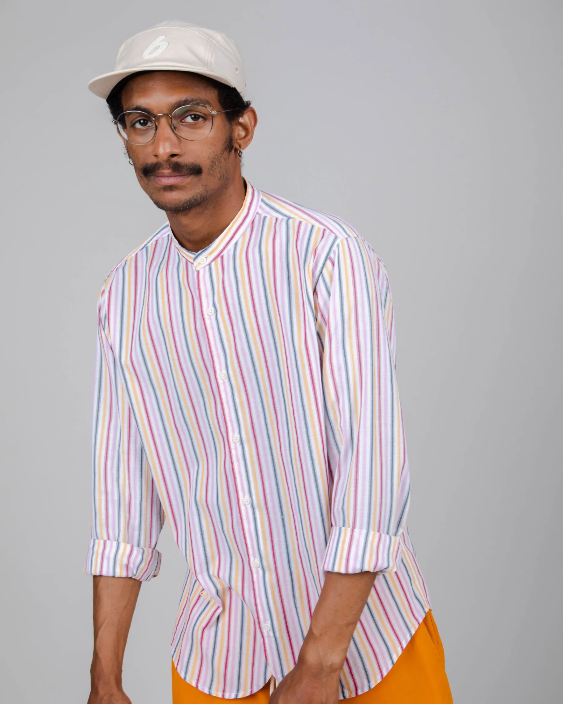 Rainbow Mao Shirt White-Brava Fabrics Fashion