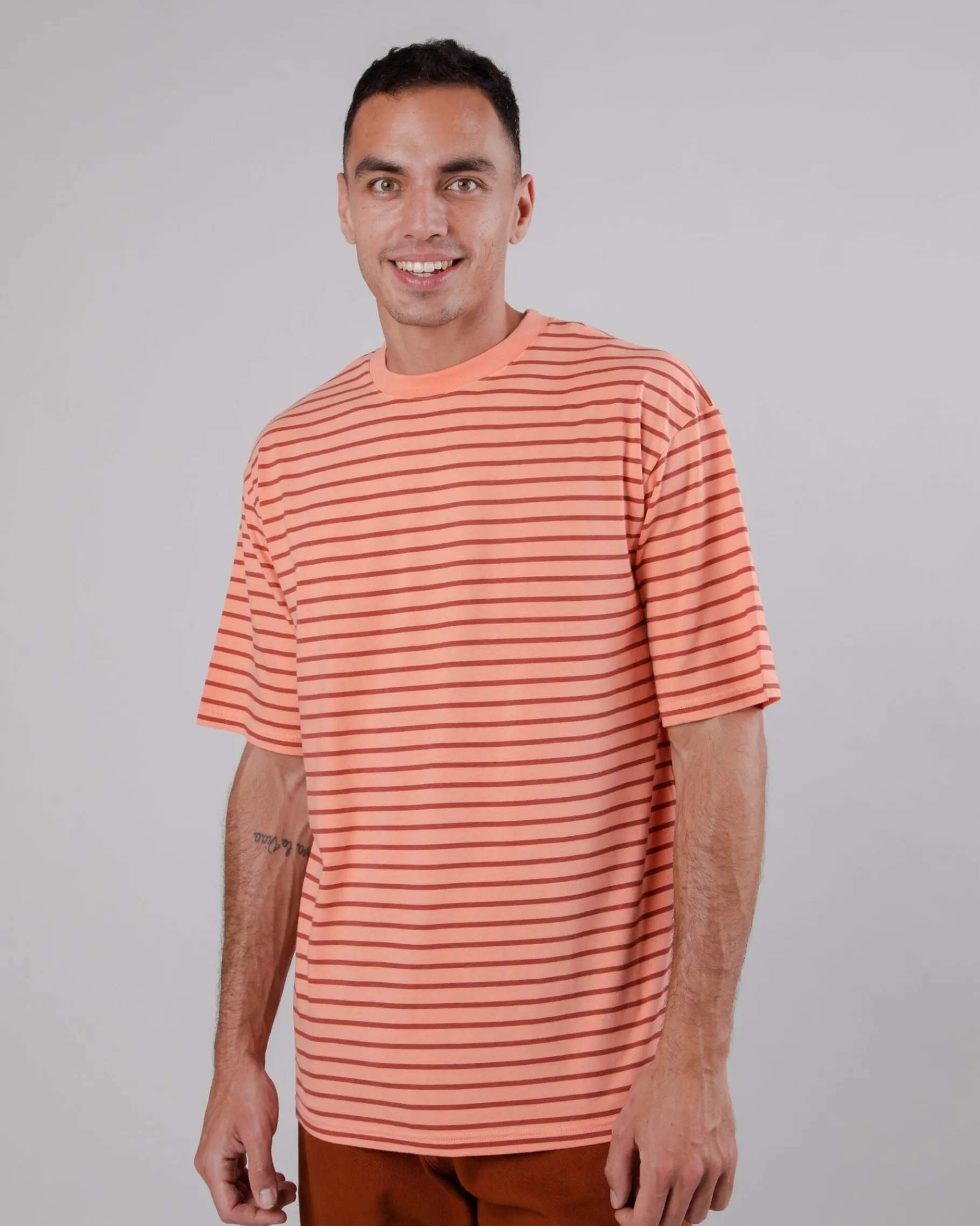 Stripes Oversize T-Shirt Koralle-Brava Fabrics Shop