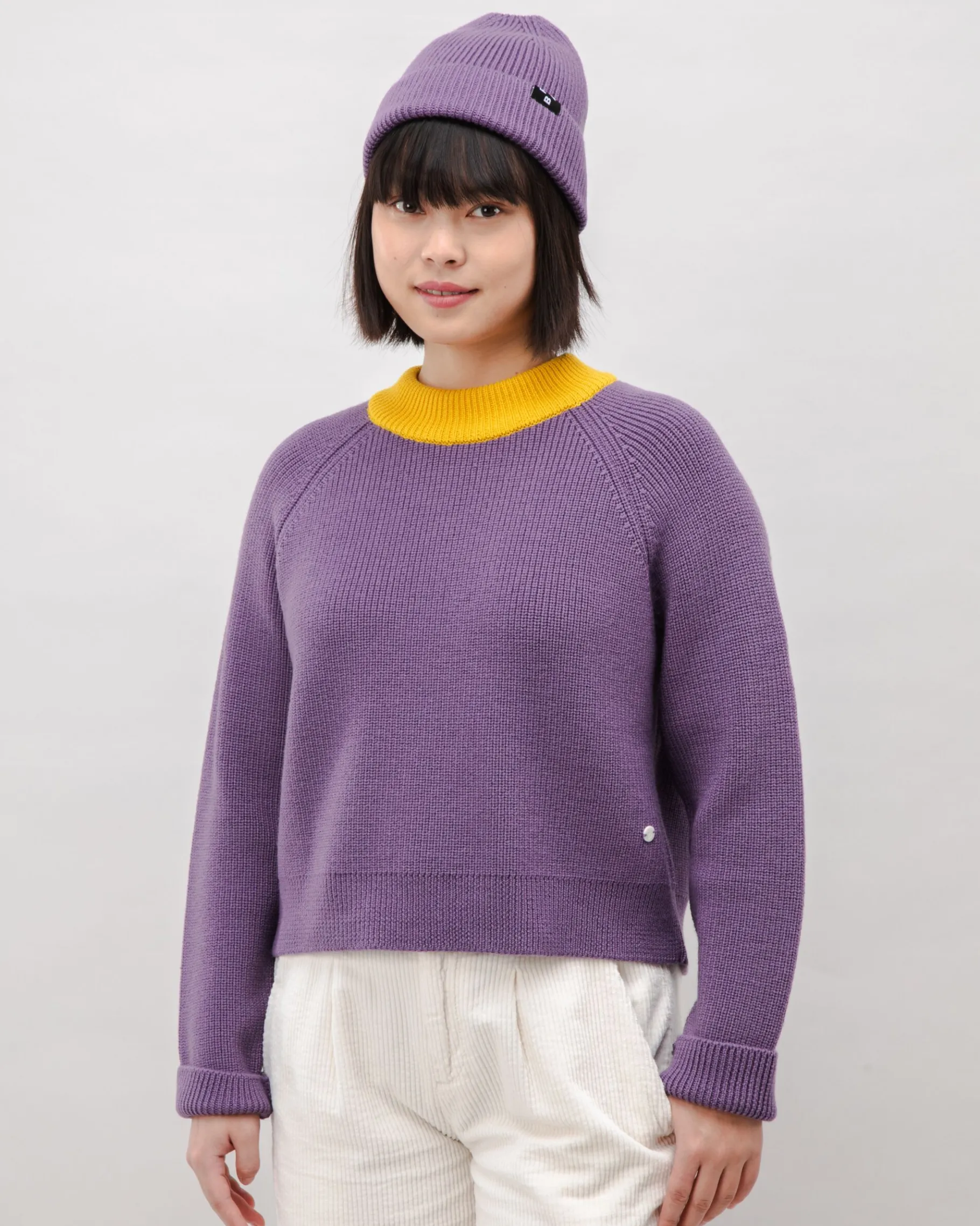 Waterfront Cropped Wool Sweater Orchid-Brava Fabrics Shop