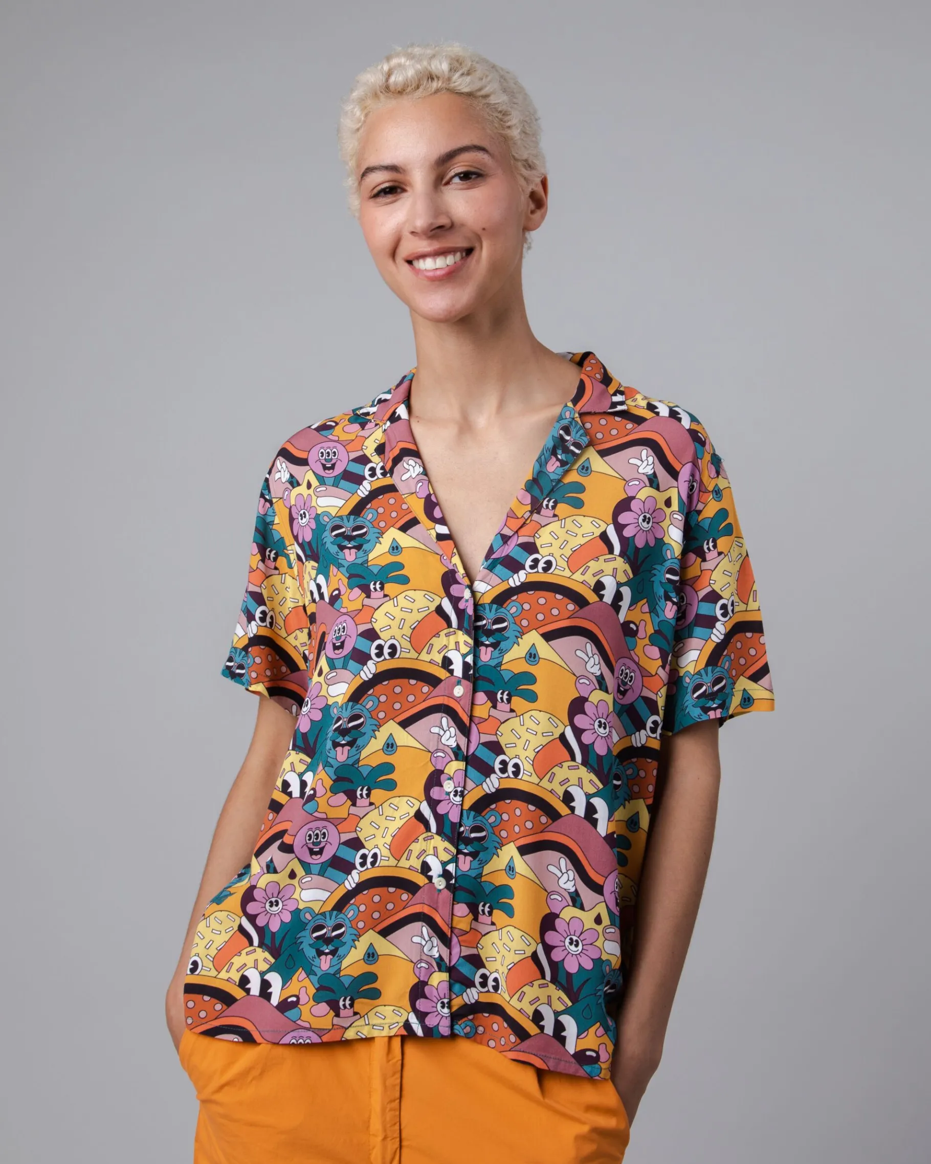 Yeye Weller Aloha Bluse Gelb-Brava Fabrics Outlet