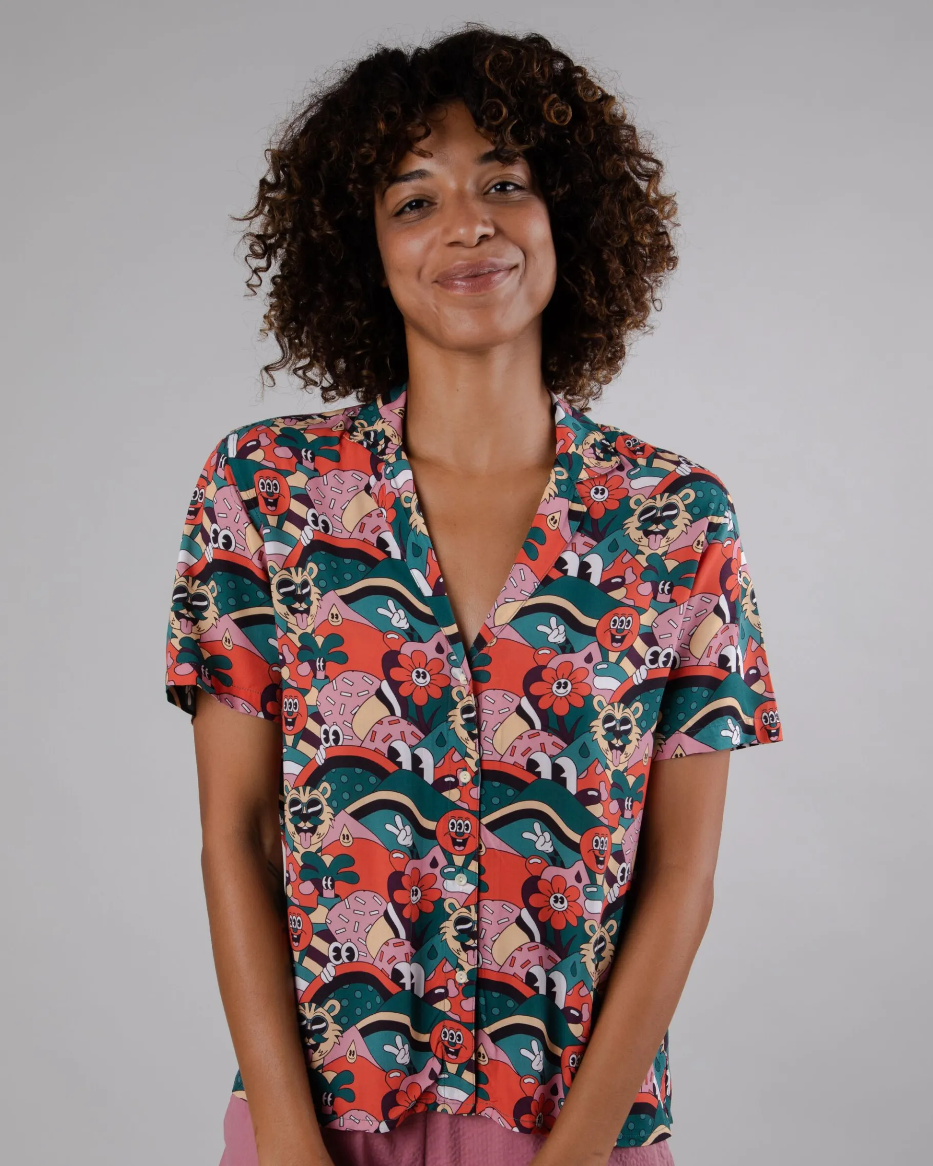 Yeye Weller Aloha Bluse Rot-Brava Fabrics Clearance