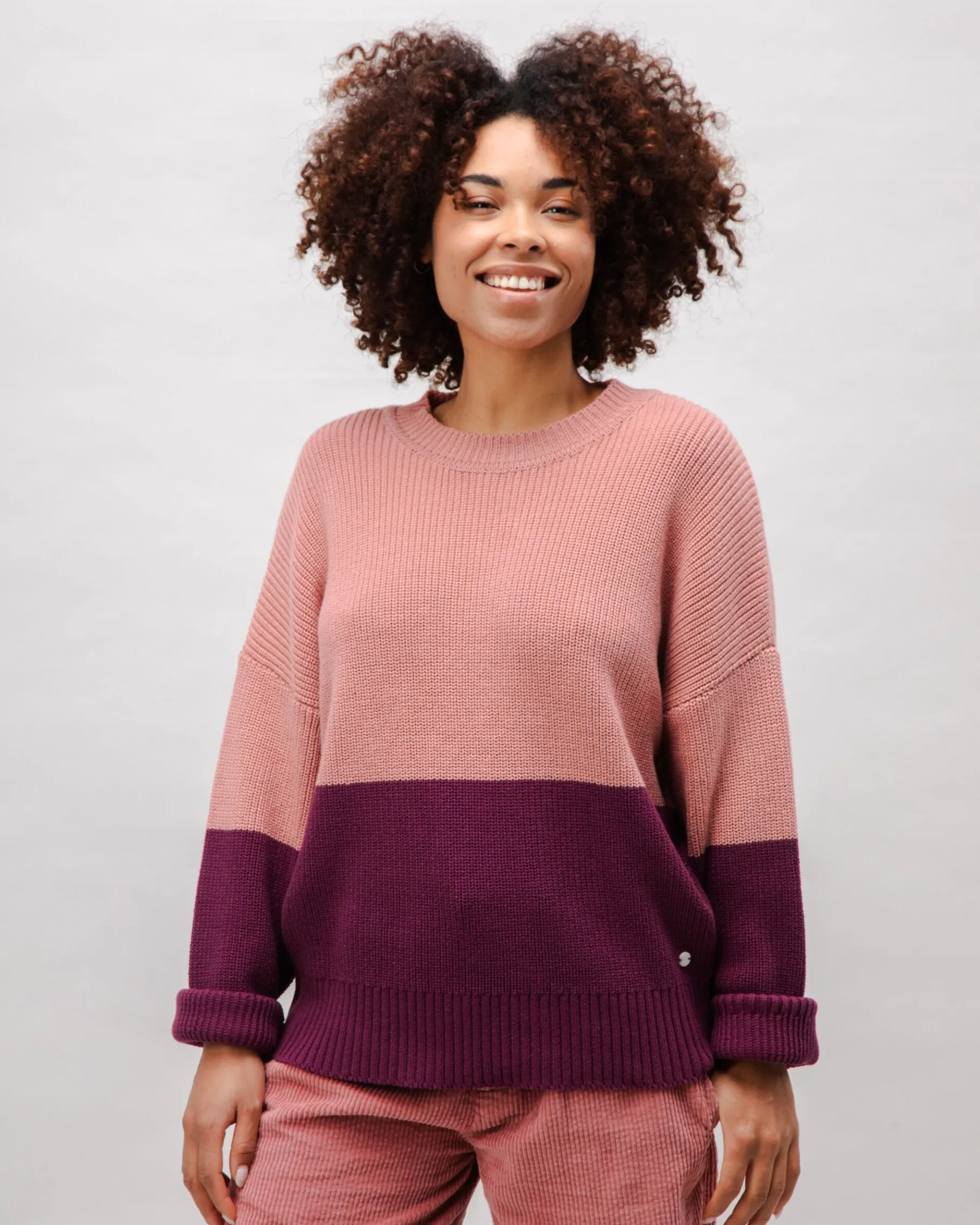 Zweifarbiger Baumwollpullover Rose-Brava Fabrics Store